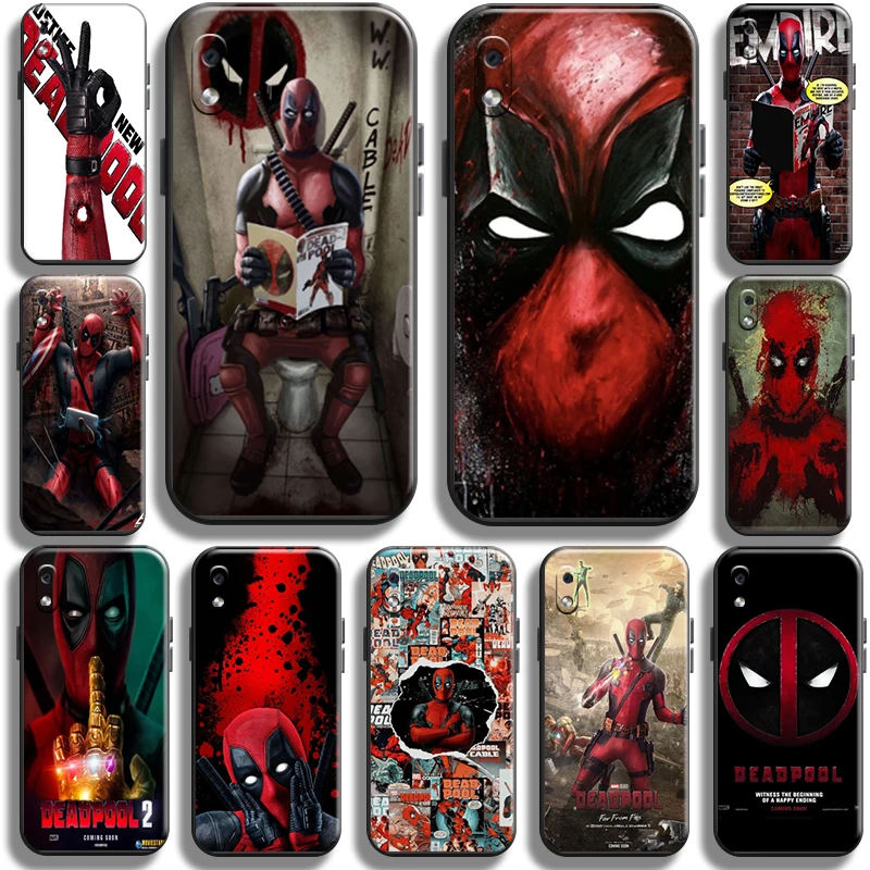 

Marvel Deadpool For Samsung Galaxy A10 A10S Phone Case Cover Shockproof Liquid Silicon Carcasa Black Full Protection Back