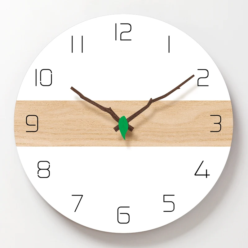 

Minimalist Nordic Wall Clock Silent Geometric Wooden Wall Clocks Simple Modern Living Room Zegary Scienne Home Watches