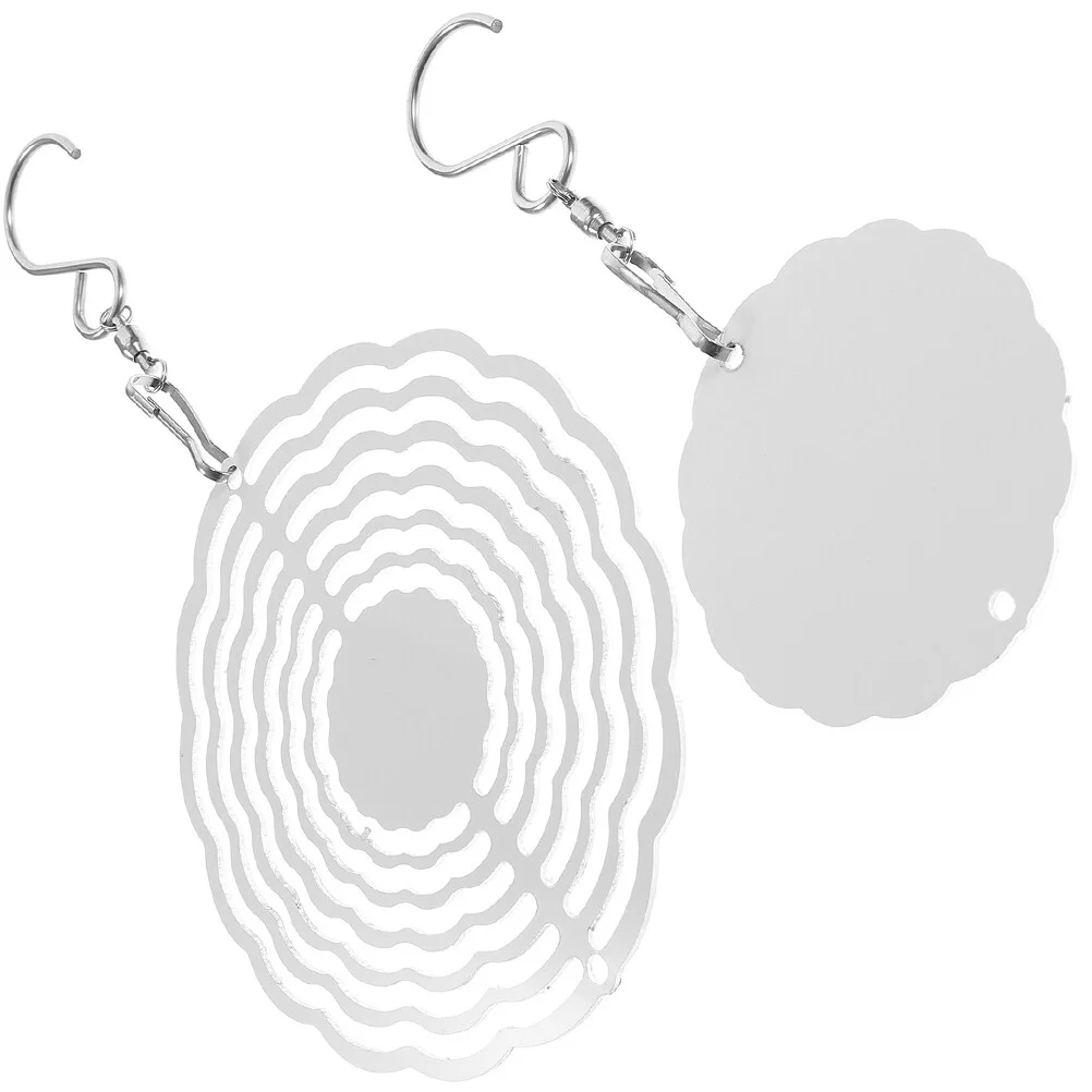 

Metal Wind Chimes Pendant Aluminum Spinner Rotating Medium Lawn Ornaments Outdoor White Garden Hanging