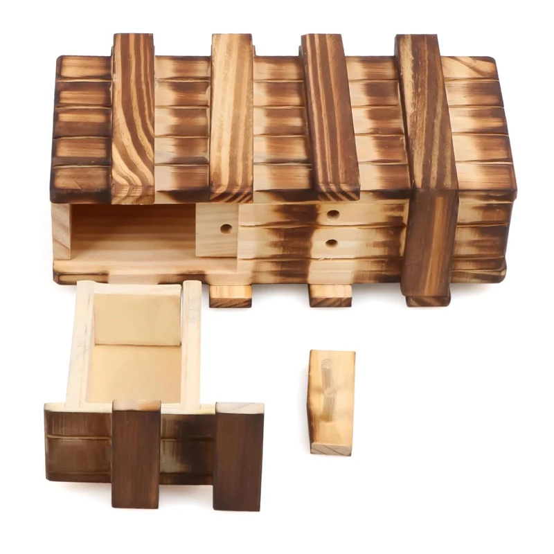 2 шт. деревянная секретная коробка-головоломка со скрытым отделением IQ Challenge