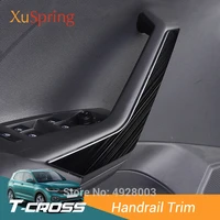 car interior door handrail trim garnish strips cover styling stickers fit for volkswagen vw t cross tcross 2019 2020 2021 2022