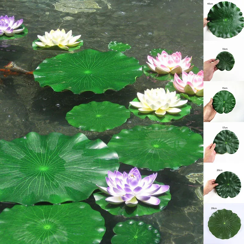

Simulation Lotus Leaf Artificial Lotus Garden Pond Water Pond Tank Flower Decoration Plant Lily leaf Floati