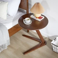 sofa side table small coffee table mini corner table bedside table small minimalist c shaped living room solid wood shelf