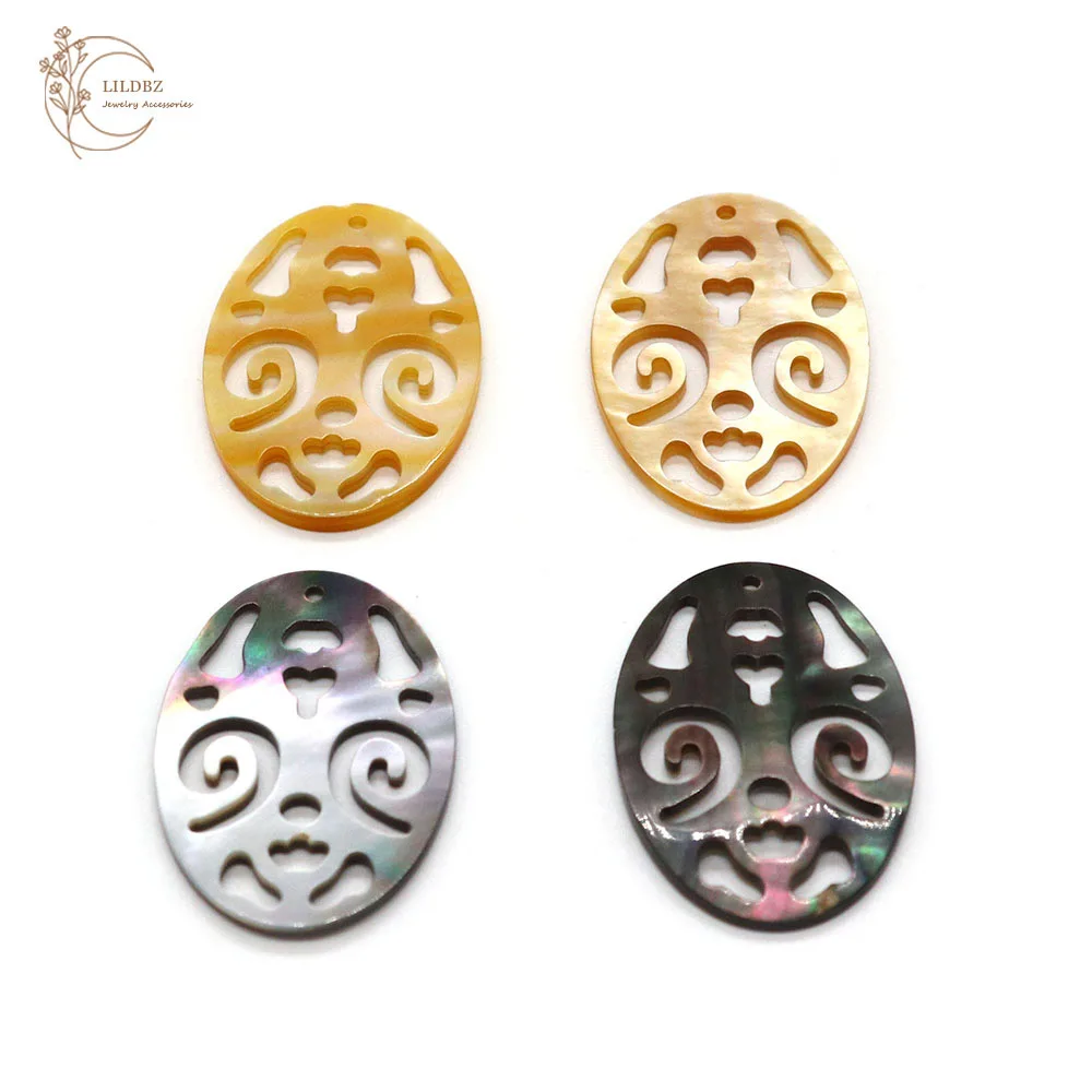 

Oval Natural Freshwater Black and White Shell 22x33mm Mm Pendant Diy Pendant Jewelry Making Necklace Earrings Pendant Accessorie