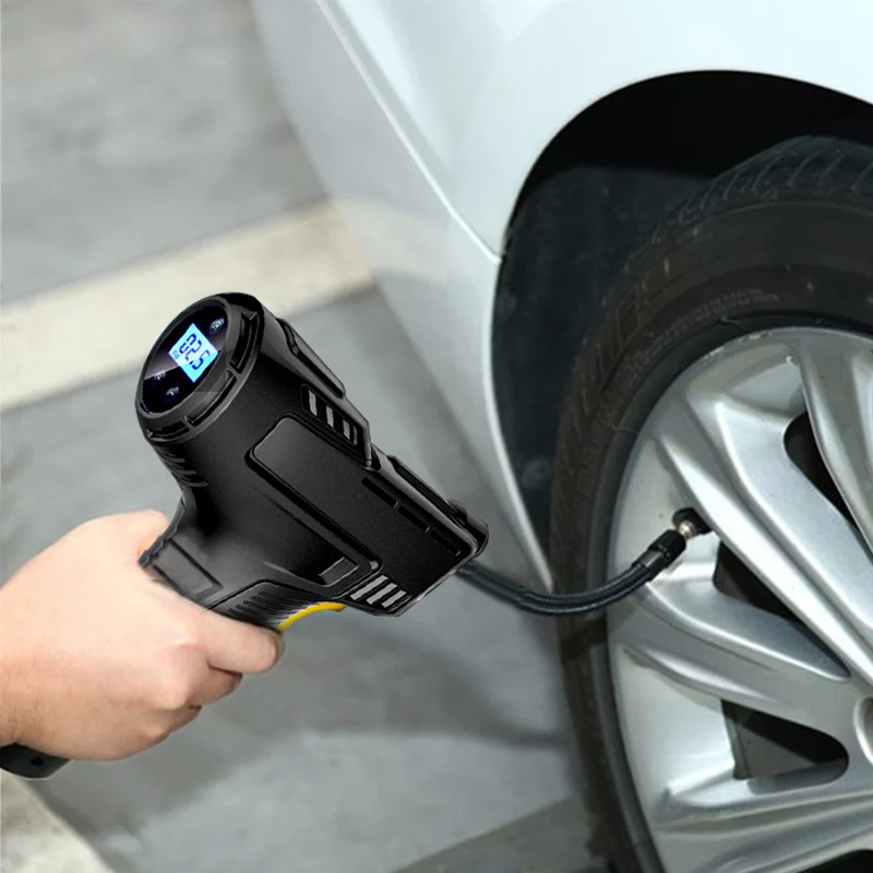 

120W Wired/Wireless Car Air Pump Inflatable Pump Portable Rechargeable Air Compressor Digital Car Auto Tire Inflator Equipment