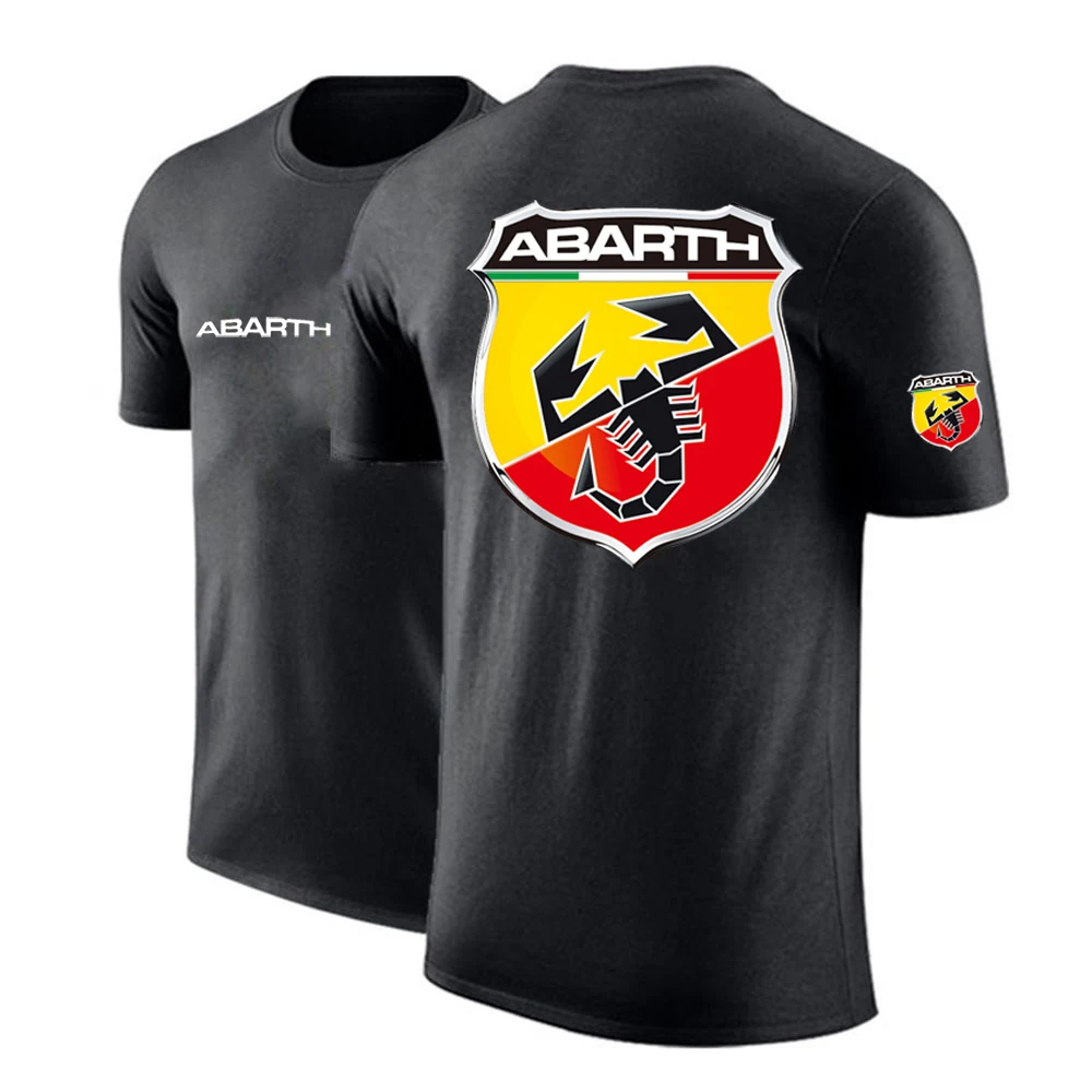 

2022 ABARTH Solid Color Customize Comfortable Tshirts Man's Short Sleeve Unisex Cotton Hip Hop Casual Print