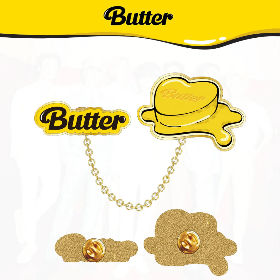 

New Album Butter KPOP Bangtan Boys Metal Badge Brooch Set