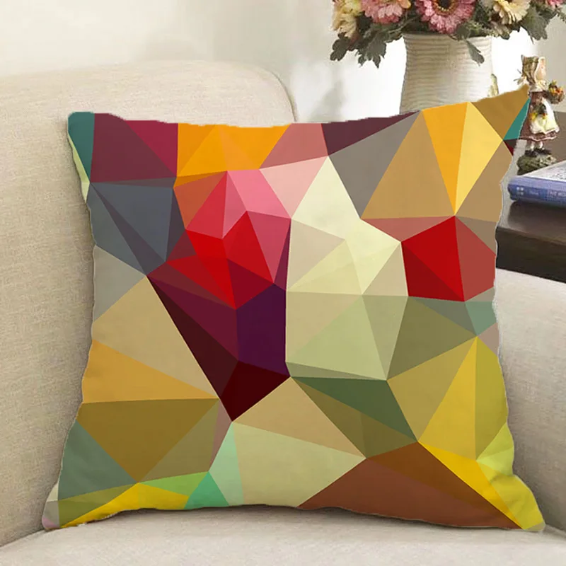 

Throw Pillow Covers Decorative Geometry Car Sofa Pillowcases for Pillows Decor Home Short Plush Cushion Cover 45x45 Cushions Bed