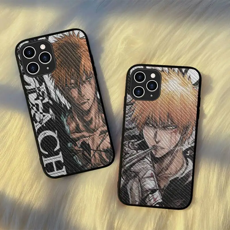 

Japanese anime Bleach Phone Case Hard Leather Case for iPhone 11 12 13 Mini Pro Max 8 7 Plus SE 2020 X XR XS Coque