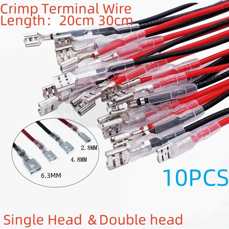 

Разъемы терминальных кабелей 2.8 мм, 4.8 мм, 6.3 мм, 10 шт.