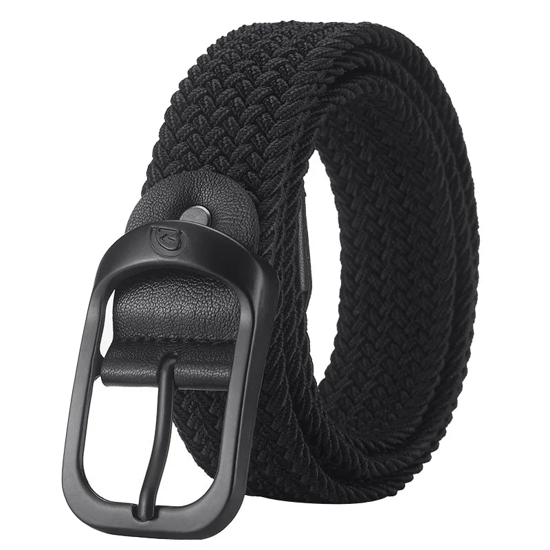 New Unisex Belt Non-porous Stretch Weave Canvas Belt Quality Alloy Pin Buckle Men Belt Youth Men and Women Casual Belt