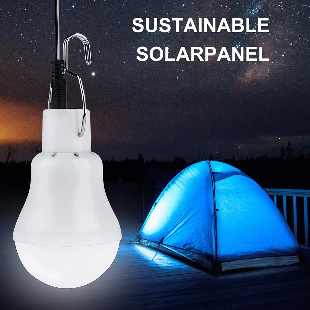 

Светодиодная лампа на солнечной батарее 3 Вт, портативный уличный фонарь для кемпинга, палатки, рыбалки с солнечной панелью и металлическим ...