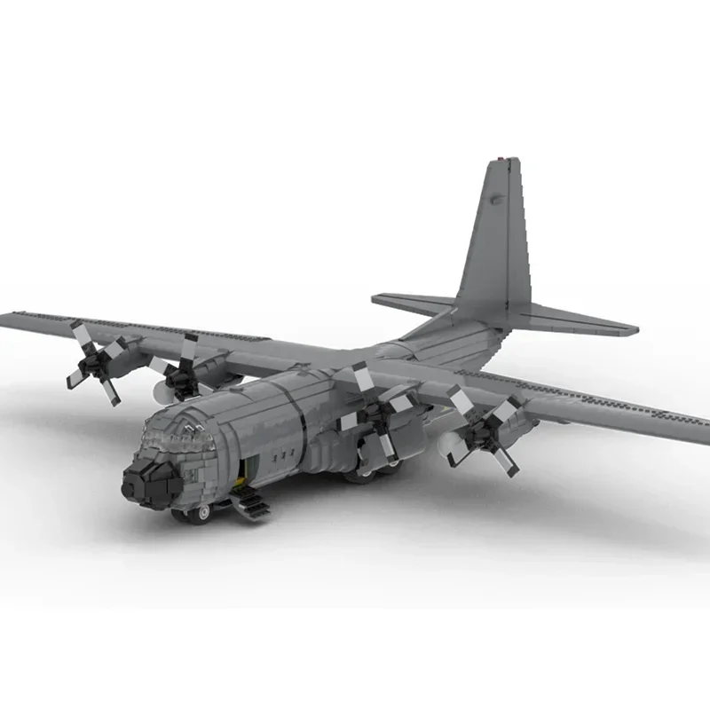 Строительные блоки Moc в стиле милитари масштаб 1:38 Skala Legacy C-130H Hercules модель