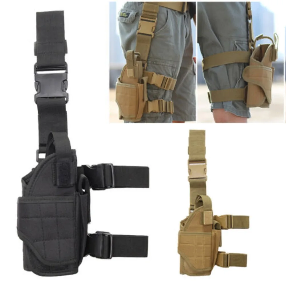 

Right Handed Pistol Pouch Puttee Military Leg Gun Holster Thigh Pistol Bag Tactical Thigh Holster Pouch Legs Harness