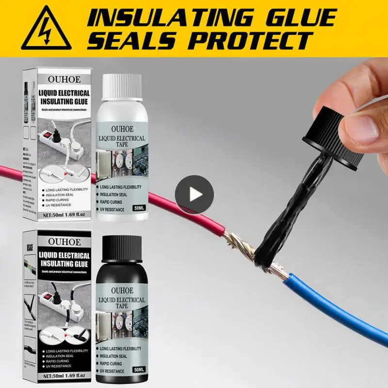 

Multi-purpose Glue 50ml Liquid Insulation Tape Fast Dry Sealed Electronic Sealant For Home Office Waterproof White/black Anti Uv