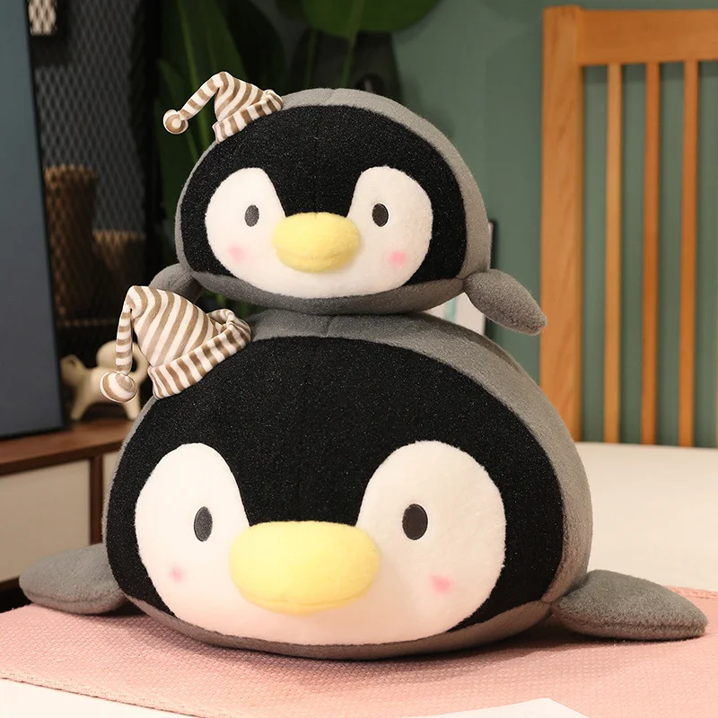 

Cartoon Lying Hat Penguin Plush Pillow Toy Cute Stuffed Animals Penguin Plushies Throw Pillow Cushion Kawaii Sleeping Soft Toys