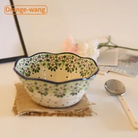 6 2 inch japanese household noodle bowl ceramic soup bowl with handle salad pasta bowl kitchen tableware microwave rice bowl
