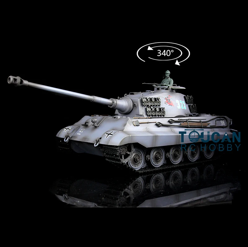 2 4G Henglong 1/16 серый 7.0 пластиковый немецкий Король тигр радиоуправляемая модель