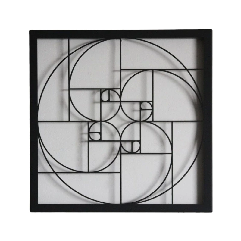 

Металлический настенный декор, современные спирали Фибоначчи, настенные наклейки, скульптура, украшение для гостиной, спальни,