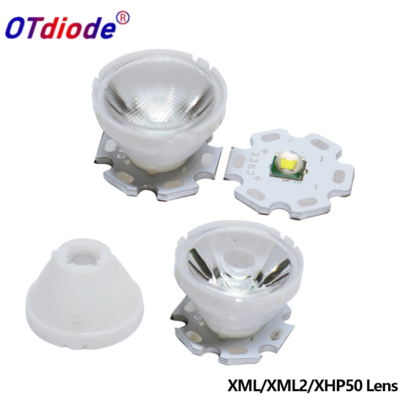 10 шт. CREE XML светодиодный XML2 светодиодный XHP50 LED Lens 20 мм белый держатель 10/25/45/60 градусов LED LENS/рефлекторный коллиматор 10 шт. CREE XML светодиодный XML2 светодиодный XHP50 LED Lens 20 мм белый держатель 10/25/45/60 градусов LED LENS/рефлекторный коллиматор