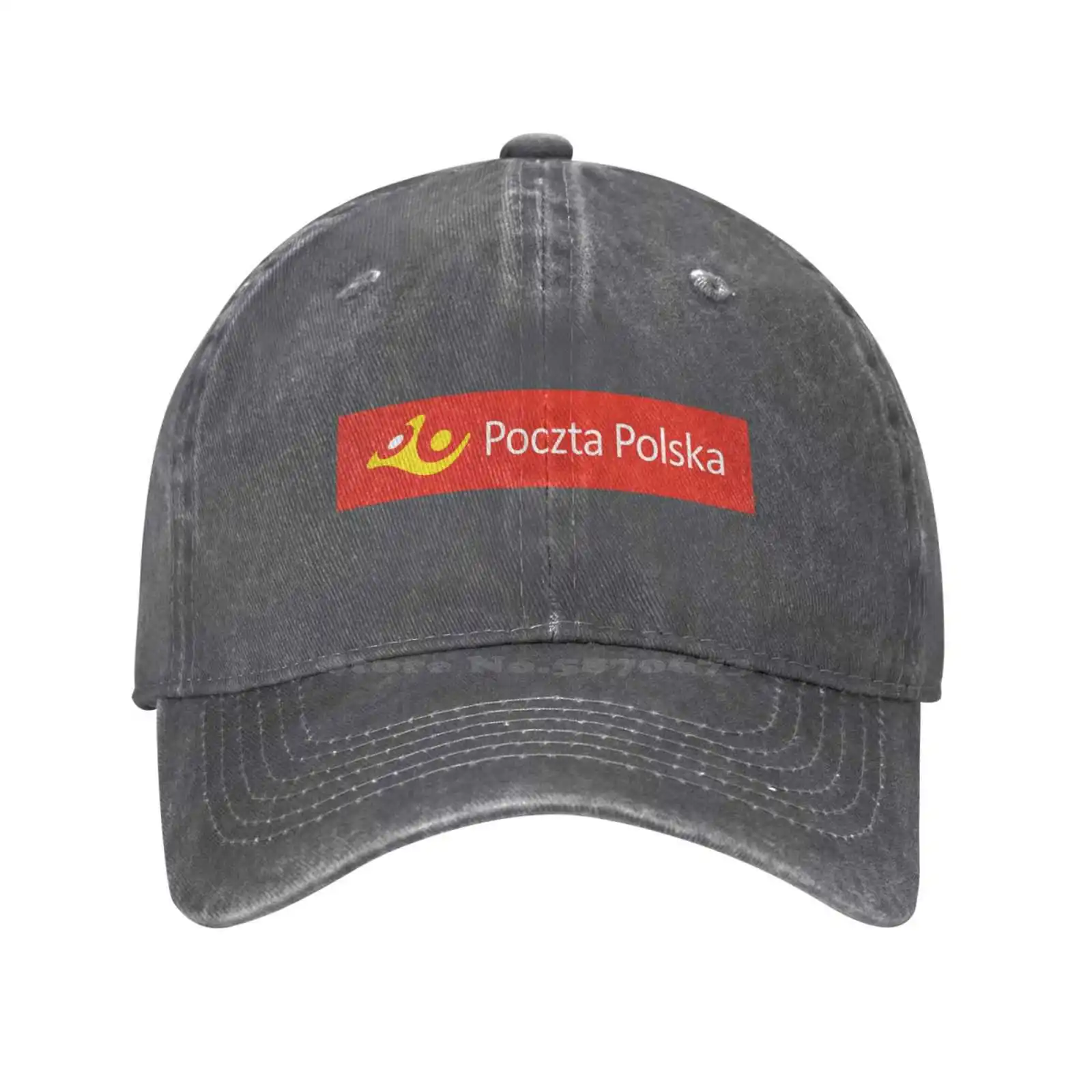 

Poczta Polska Logo Print Graphic Casual Denim cap Knitted hat Baseball cap