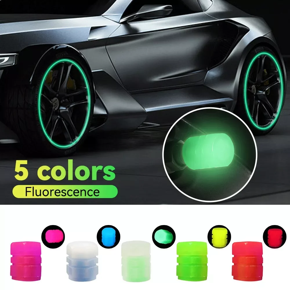 

Universal Luminous Tire Valve Car Wheel Hub Glowing Dust-proof Decorative Tyre Rim Stem Nozzles Covers for Motorcycle Bike