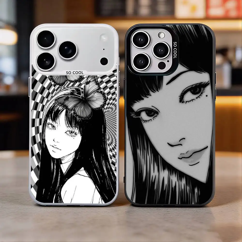 Фото Чехол для телефона J-Junji I-Ito T-Tomie U-Uzumaki для iPhone 17, 16, 15, 14, 13, 12, 11 Plus, Pro Max, цветной серебристый №1