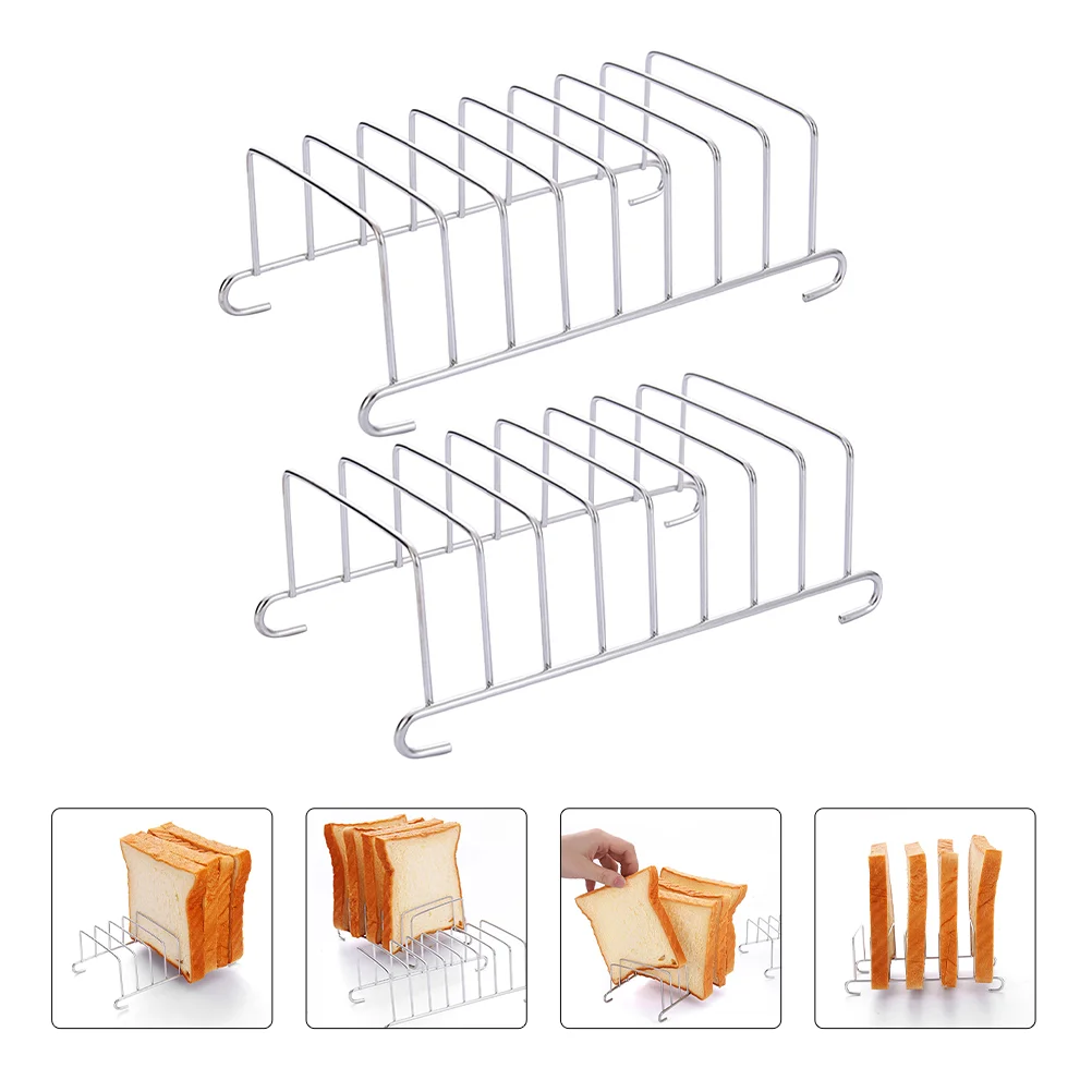 

Rack Bread Fryer Toast Air Cooling Stand Holder Steamer Grid Oven Basket Steaming Stainless Steel Accessories Cooking Tray