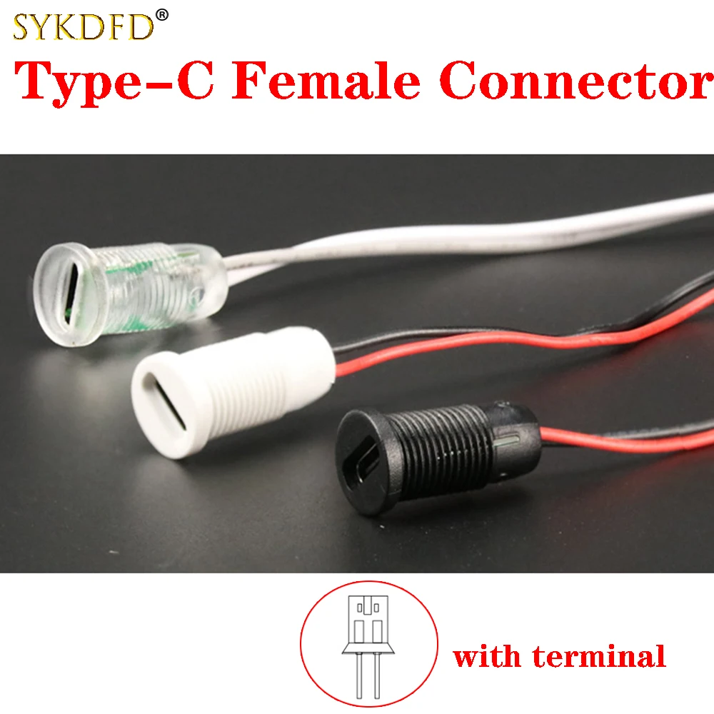 

1 шт. USB-разъем Type-C с гнездовым разъемом для зарядки лампы, электронный зарядный порт для пайки, небольшие требования