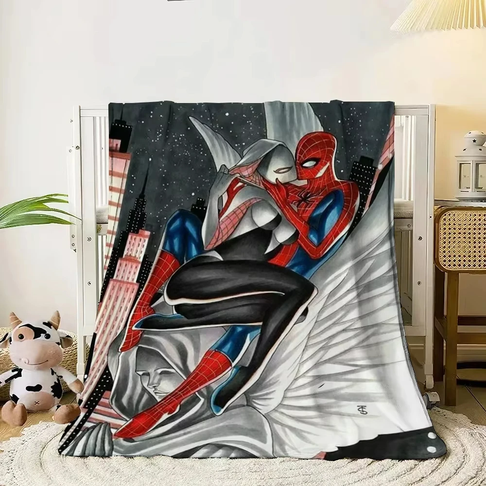 Тонкое фланелевое одеяло с мультяшным принтом Человек-паук. Мягкое теплое