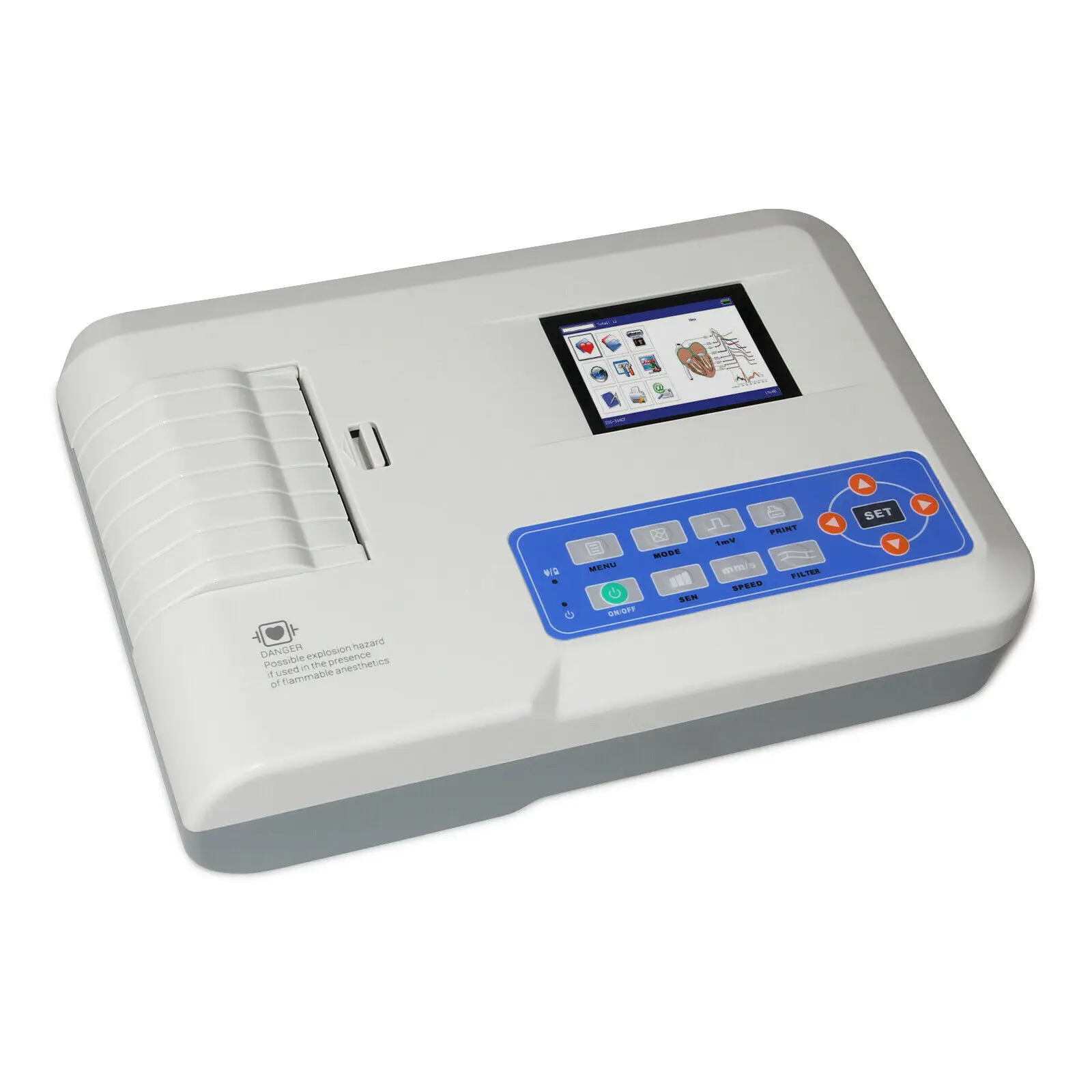 

CONTEC ECG300G 3 channel Portable ecg monitor electrocardiography machine ekg ecg machines home ecg devices software Printer