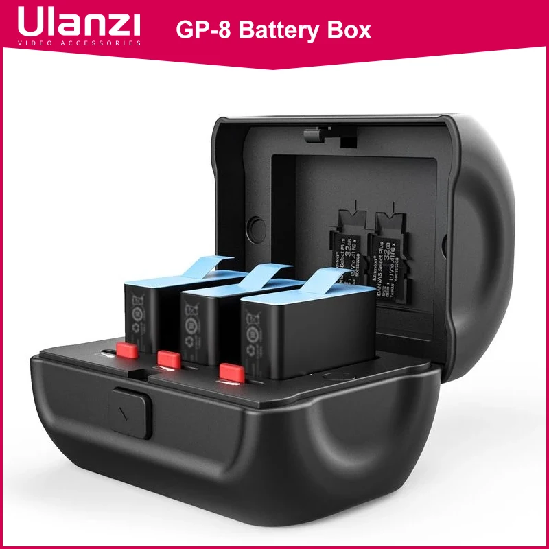 

Ulanzi GP-8 for Gopro 9 8 Battery Storage Box Protective Housing Case for Gopro Battery