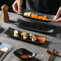 sushi plate creative ceramic plate japanese plate japanese restaurant rectangular plate porcelain plate sushi plate