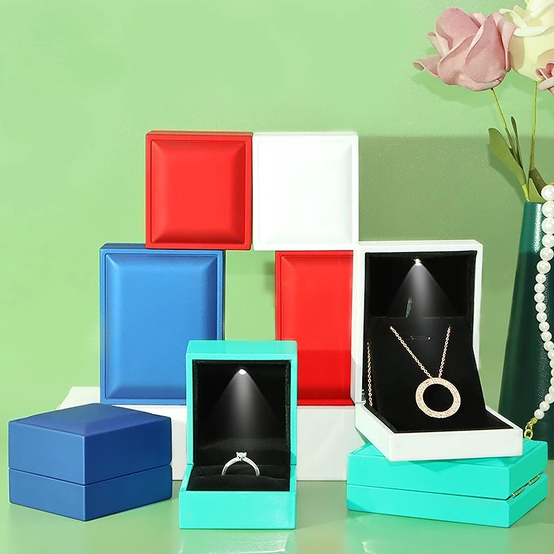 

Premuim подвесное кольцо со светодиодной подсветкой, Подарочная коробка, коробки для свадебных колец, подвеска, ожерелье, чехлы для хранения, коробка для ювелирных изделий, оптовая продажа