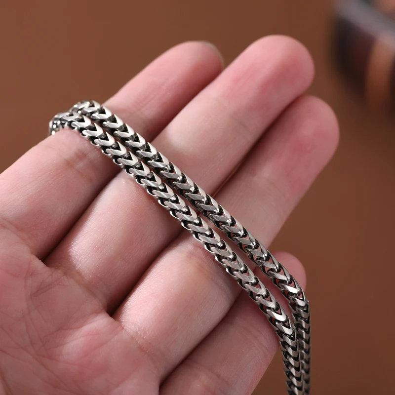 Lotai старая серебряная цепочка с костью дракона серебро 925 мужское ожерелье модная