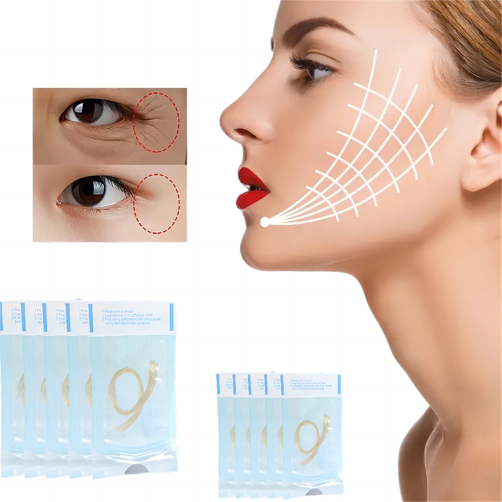 60/120PCS Needle-Free Protein Thread Whitening Line Facial Filler Collagen Absorbable Anti-Wrinkle Anti-aging Essence