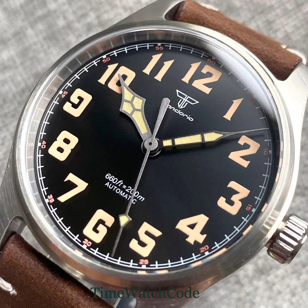 NH35A/PT5000 тандорио 200 м водонепроницаемые винтажные автоматические мужские часы 39