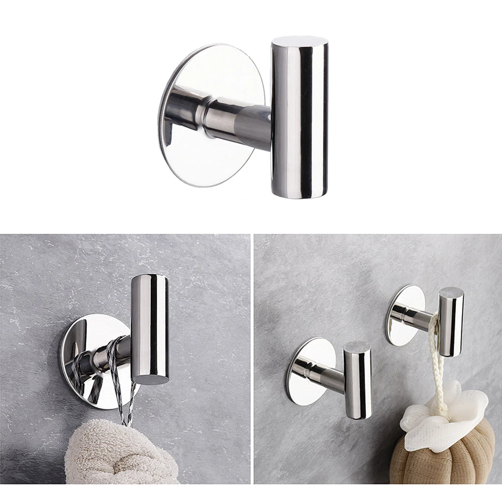 

Wall Hook Stainless Steel Clothes Hanging Key Hooks Towel HolderWall Mount Kitchen Bathroom Hook Coat Clothes Organizer Rack