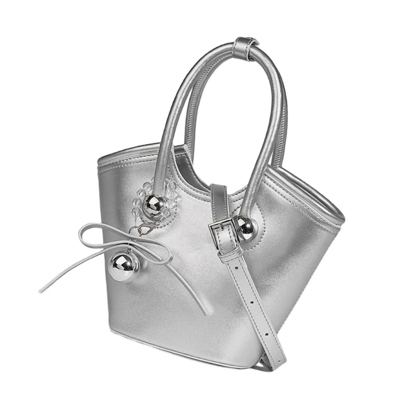 Сумка-корзина из искусственной кожи. Просторные сумки на ремне. Повседневная