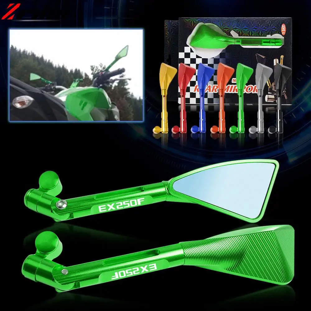 

Universal Motorcycle Mirror CNC Aluminum Side Rearview Anti-glare Mirrors For KAWASAKI EX250F 1988-2007 2008 2009 2010 2011 2012