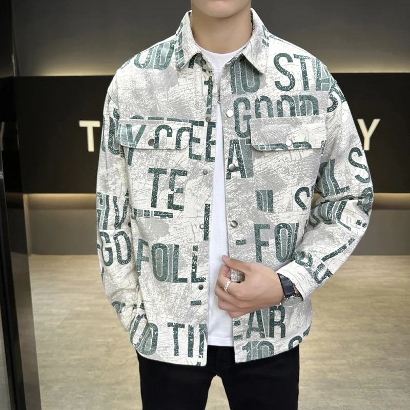 Демисезонная модная Новая мужская повседневная куртка без пальто с отложным