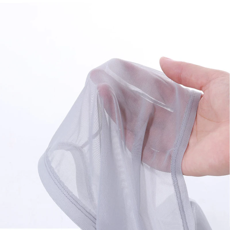 7Pcs/Lot New Summer Men's Ice Silk Transparent Panties Noble Mesh Lace Sexy Men's Underwear