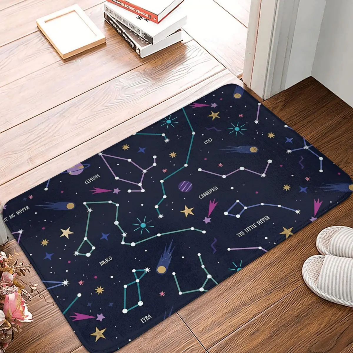 

Non-slip Doormat Bath Mat The Stars Galaxy Balcony Carpet Entrance Door Rug Home Decorative