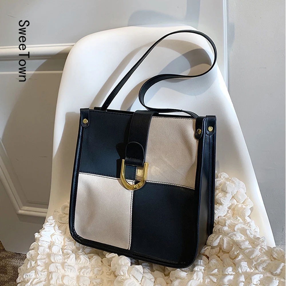 

Sweetown Women's Designer Shoulder Messenger Bag Fashion PU Leather Handbag Luxury Underarm Dating Crossbody Bags For Women