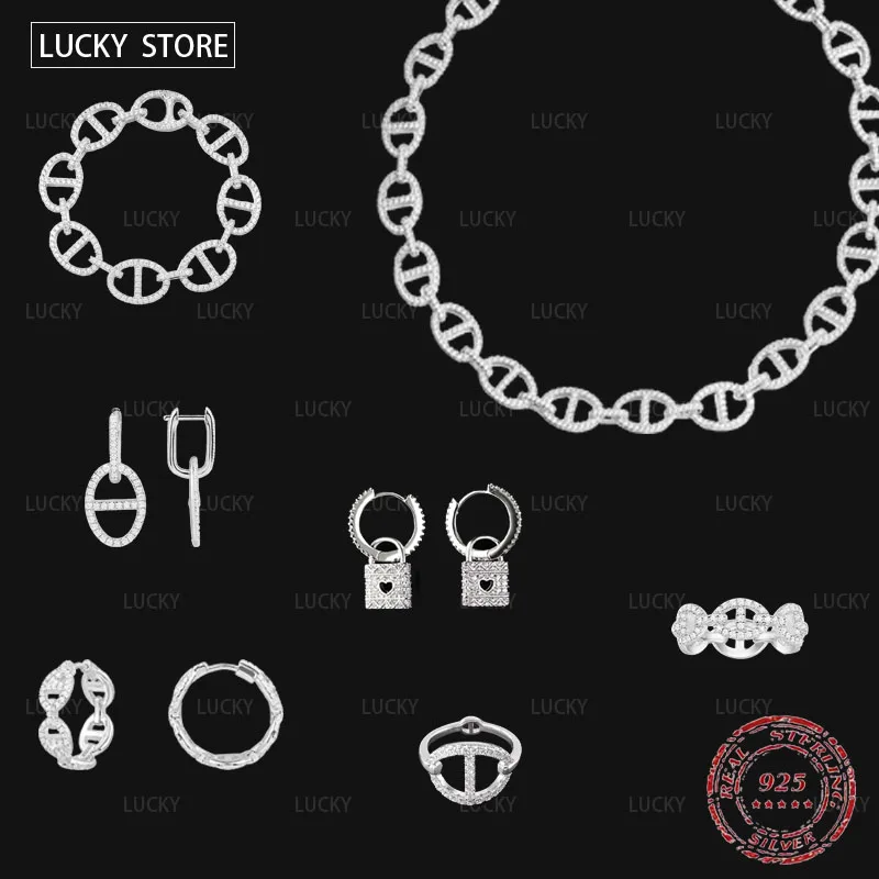 

S925 Sterling Silver October new series products pig nose Collar Necklace Fashion temperament brand Monaco jewelry