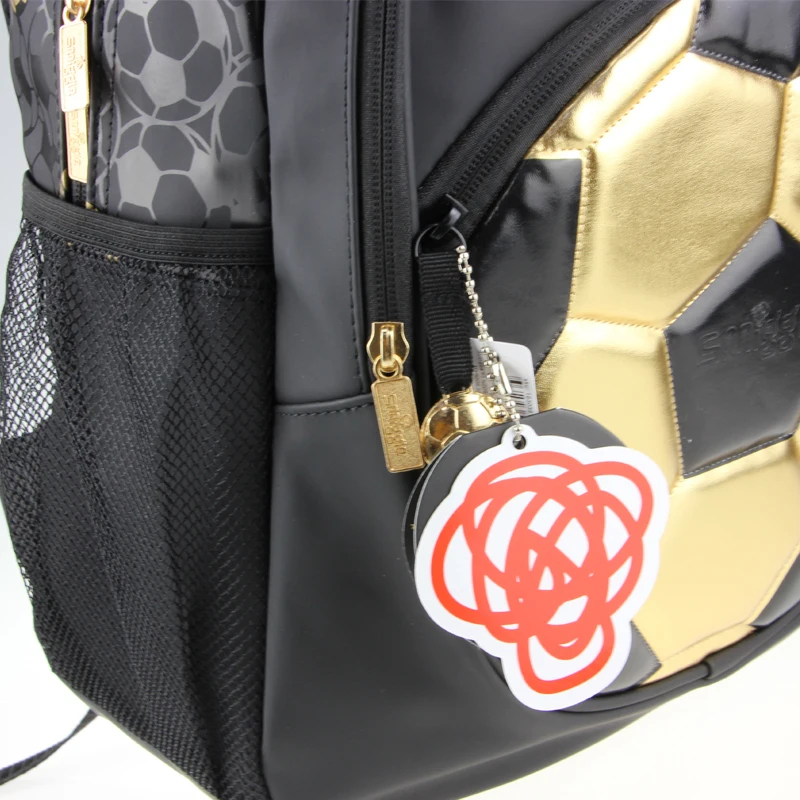 Australian Original Smiggle Children's Schoolbag Golden Football Boy Backpack PU Waterproof 8-12 Year 16L