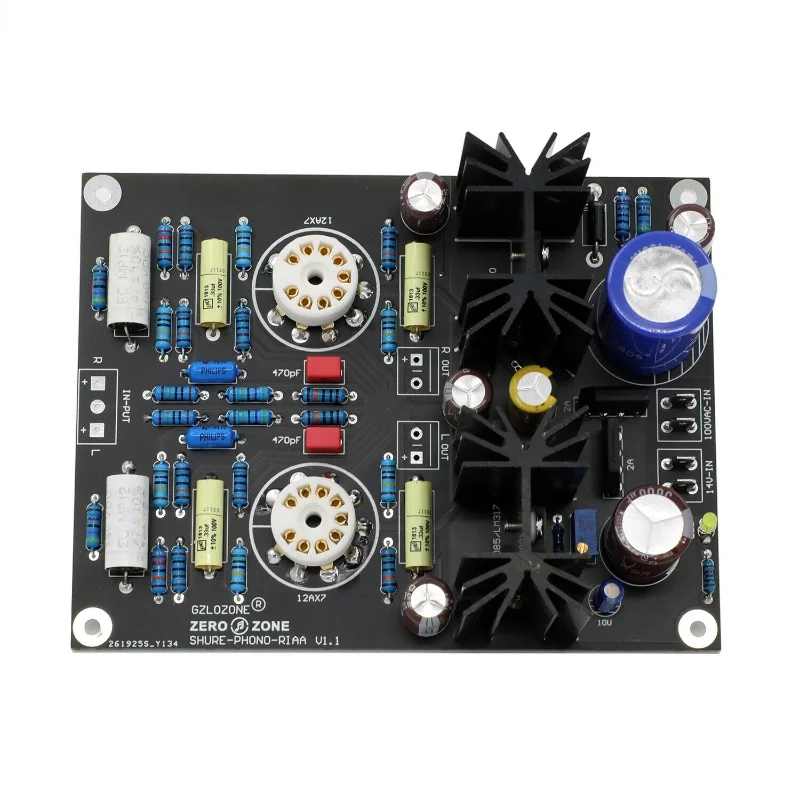 

HIFI 12AX7 Tube MM RIAA Turntable Phono Preamplifier PCB / Amplifier Kit / Amp Board Base On SHUER M-65