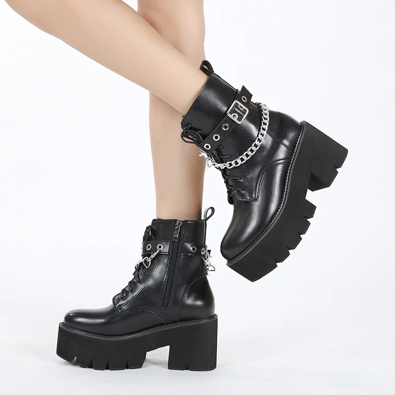 

A100 Platform Women's High Boots Winter Ankle Boot Woman Shoes 2022 Female High Heels Booties Fashion Chelsea Boots Plus Size 43