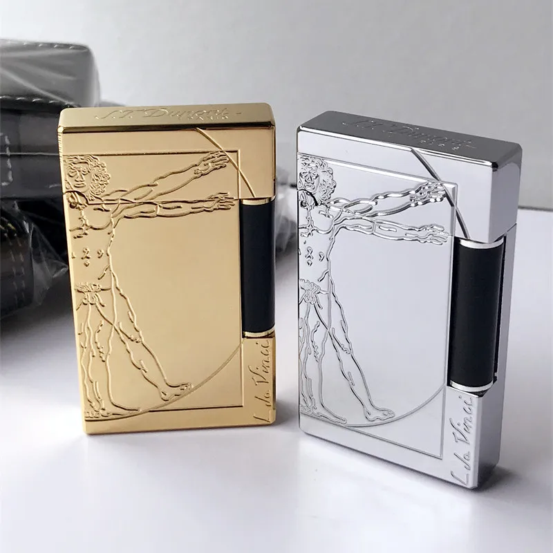

New cigarette classic Dupont lighter different models good sound pure copper smoking with stones/adapter/flint wheel ST-A142
