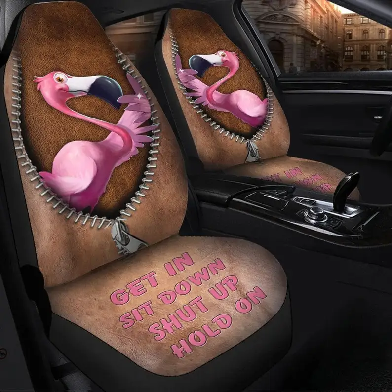 

Get In Sit Down Flamingo Car Seat Covers, Flamingo Seat Covers, Set Of 2 Car Seat Covers, Car Seat Protector, Car Seat Upholster